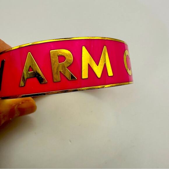 kate spade ARM CANDY Bracelet Pink Gold Bangle Preppy Retro Summer - Picture 12 of 14